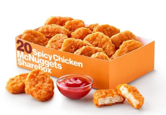 The nuggets come with a Tabasco-based dip. Credit: McDonald's