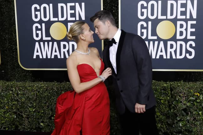 Scarlett Johansson and Colin Jost at the Golden Globes in 2021. (Credit: PA)