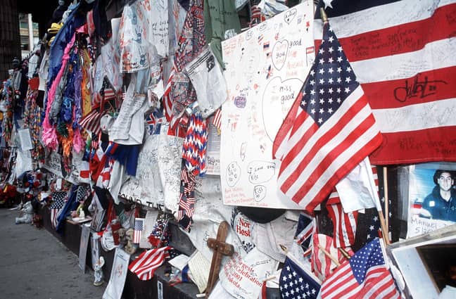 Tributes left to the victims of 9/11. Credit: PA