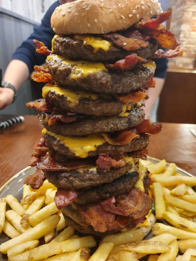 It's claimed to be the most calorific burger in the UK. Credit: SWNS