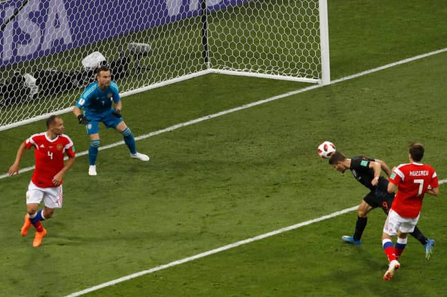 Andrej Kramarić's goal against World Cup hosts, Russia. Credit: PA