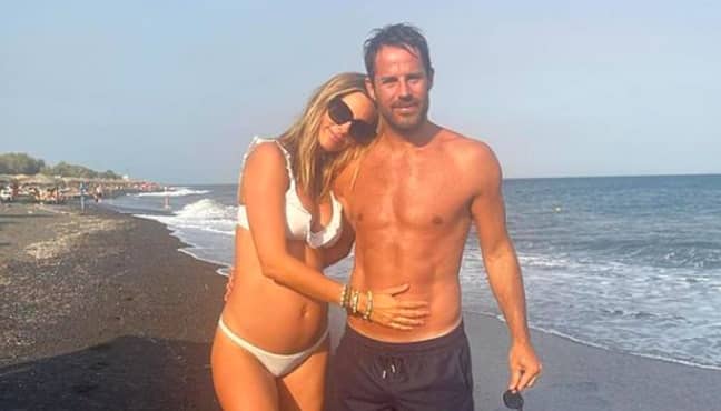 Jamie Redknapp and pregnant girlfriend, Frida Andersson, on their 'babymoon' in Santorini, Greece. (Credit: Instagram/@jamieredknapp)