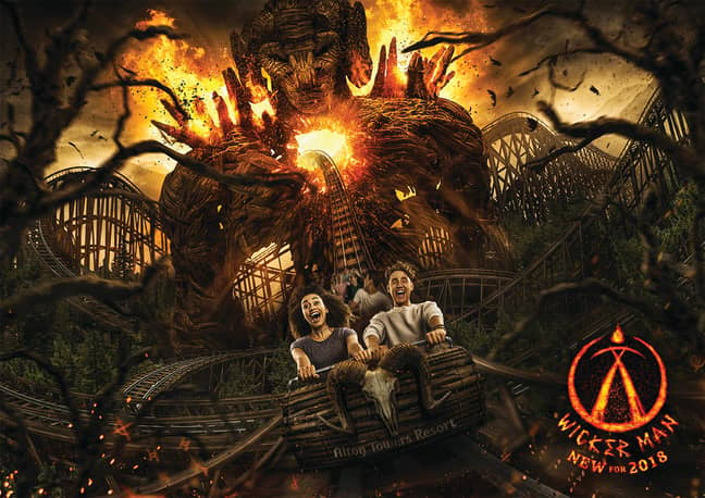 The Wicker Man Rollercoaster At Alton Towers Opened in September 2018. Credit: Alton Towers