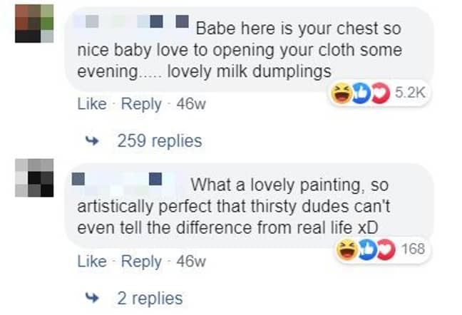 Milk dumplings though. Someone make it stop. Credit: Facebook/World paintings 