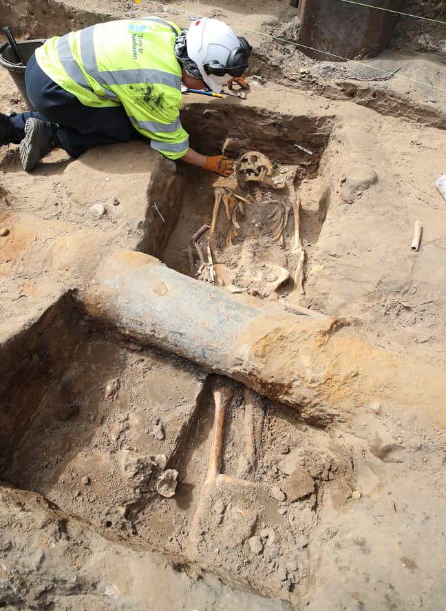 Archaeologists have found 10 bodies at the site in Edinburgh. Credit: PA