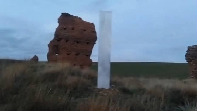 The monolith was found near the ruins of an old church in Spain. Credit: Newsflash