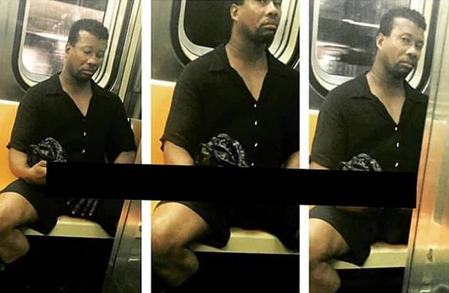Frank was caught in 2015 pleasuring himself on a subway. Credit: writeinbk/Instagram