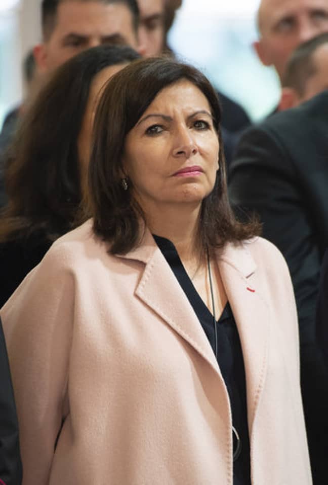 Paris Mayor Anne Hidalgo attends during French President Emmanuel Macron delivers a speech during thanks to the firefighters who intervened at Notre Dame Cathedral. Credit: PA