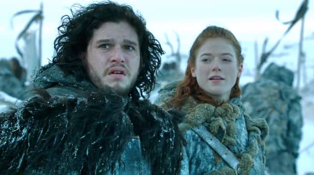 Jon Snow and Rose Leslie met on the set of Game of Thrones. Credit: HBO 
