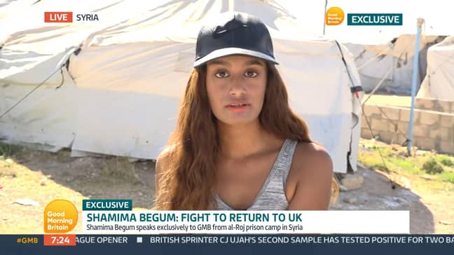 Begum lives in the al-Roj refugee camp in Syria. Credit: ITV