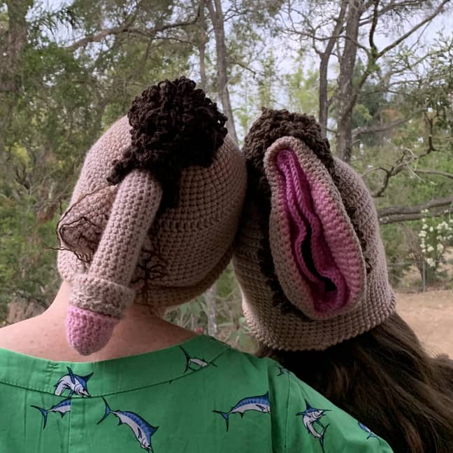 Lulu has even made vulva and penis hats. Credit: SWNS