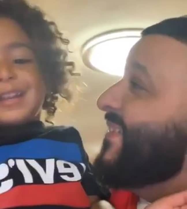 DJ Khaled showed his son Asahd's reaction. Credit: Instagram/@djkhaled