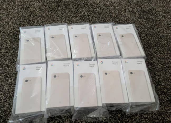 The disgruntled customer said he'd give the phones back once he received a refund. Credit: Reddit