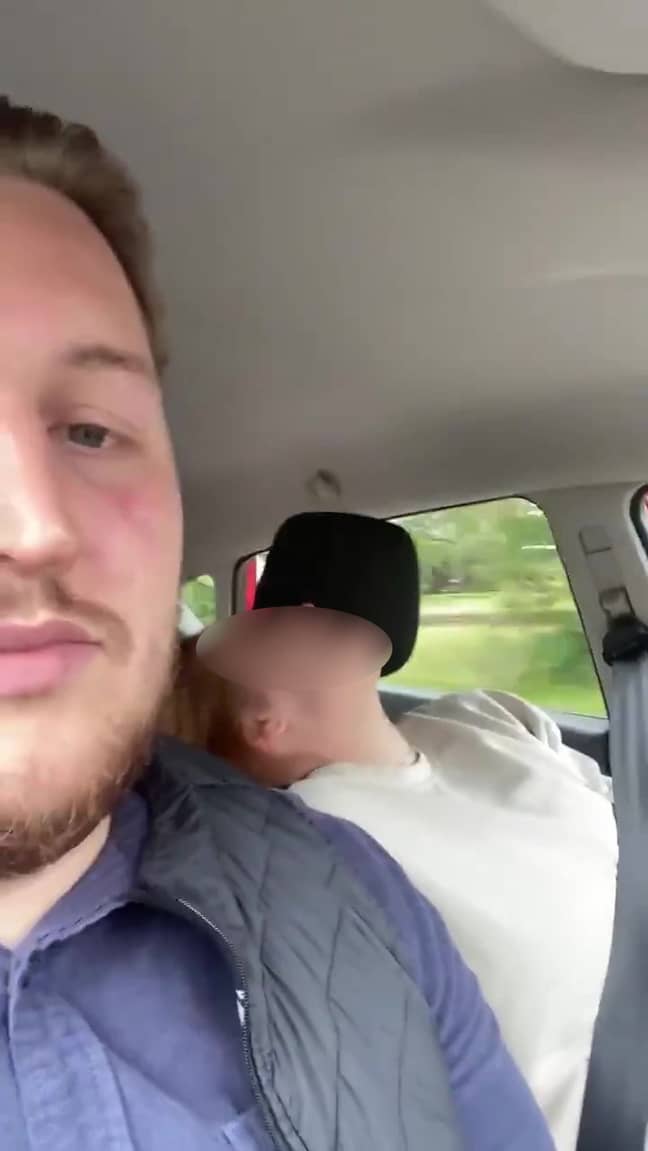 Simmie filmed himself singing 'It's Coming Home' to his partner who was in labour. Credit: Kennedy News and Media
