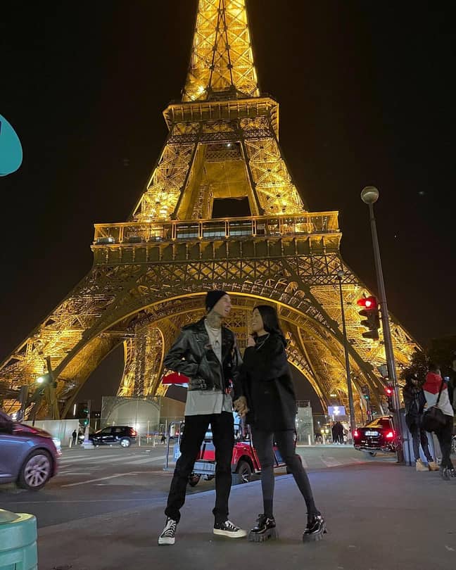 Travis and Kourtney also enjoyed a trip to Paris. Credit: Instagram/@travisbarker