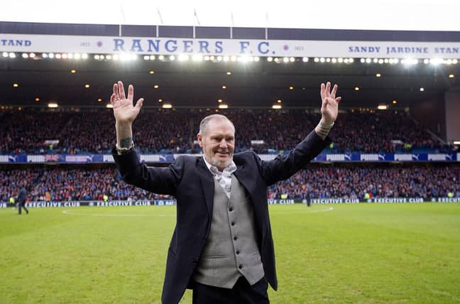 Gazza is paraded before Rangers fans earlier this year. Credit: PA