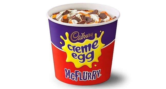 The Creme Egg McFlurry is also making a return. Credit: McDonald's 