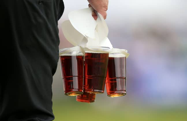 Spectators of other sports, including cricket, can drink in stadiums. Credit: Alamy
