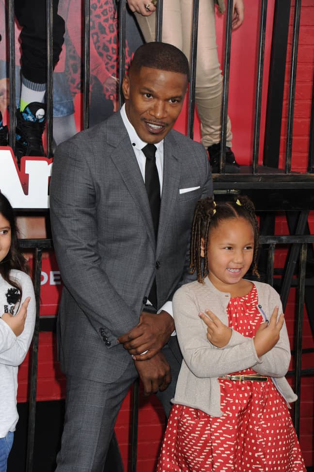 Jamie Foxx with daughter Annalise Bishop in 2014. Credit: Sipa US/Alamy Stock Photo