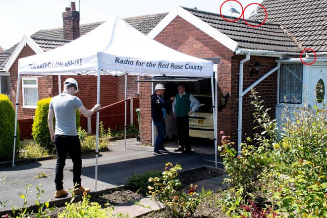 BBC Radio Lancashire put a canopy up outside the couple's home. Credit: SWNS 