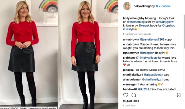 Credit: Instagram/Holly Willoughby