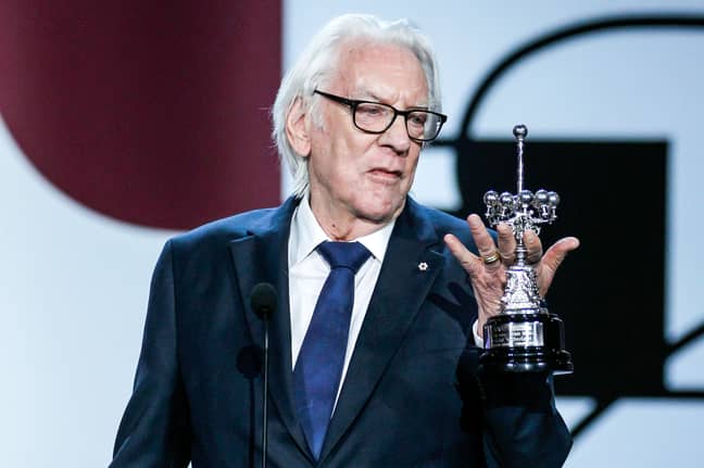 Donald Sutherland receiving the award back in 2019. Credit: PA