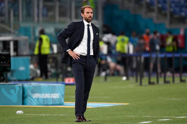 Gareth Southgate on the sideline in Rome. Credit: PA