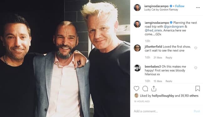 Gino D'Acampo confirmed the news on Instagram. Credit: Instagram/iamginodacampo
