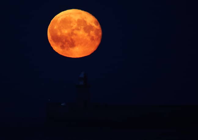 A stunning harvest moon. Credit: PA