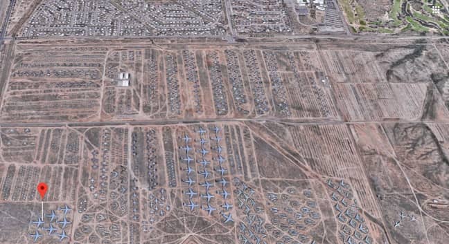 Google Maps Shows Mysterious 'Aircraft Graveyard' Of Abandoned Planes. Credit: Google Maps