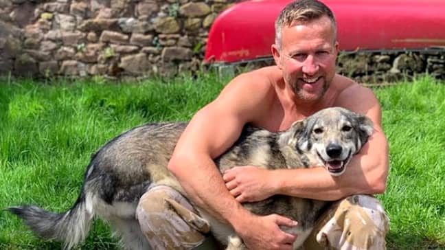 Pen Farthing with one of his rescue dogs from Afghanistan. (Credit: Instagram/@penfarthing)