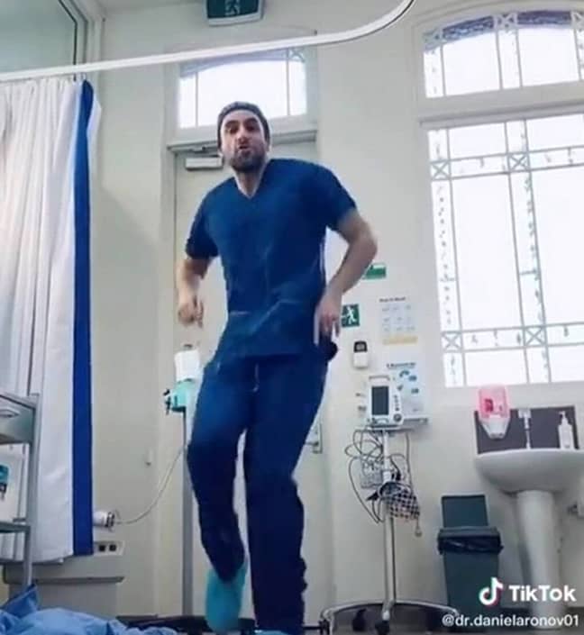 Dr Daniel Aronov in a TikTok video. Credit: TikTok