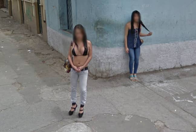 A nice lady sporting a bra and jeans combination Credit: Google Maps