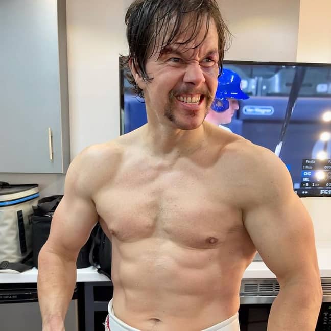 Here's Wahlberg before getting started. Credit: Instagram