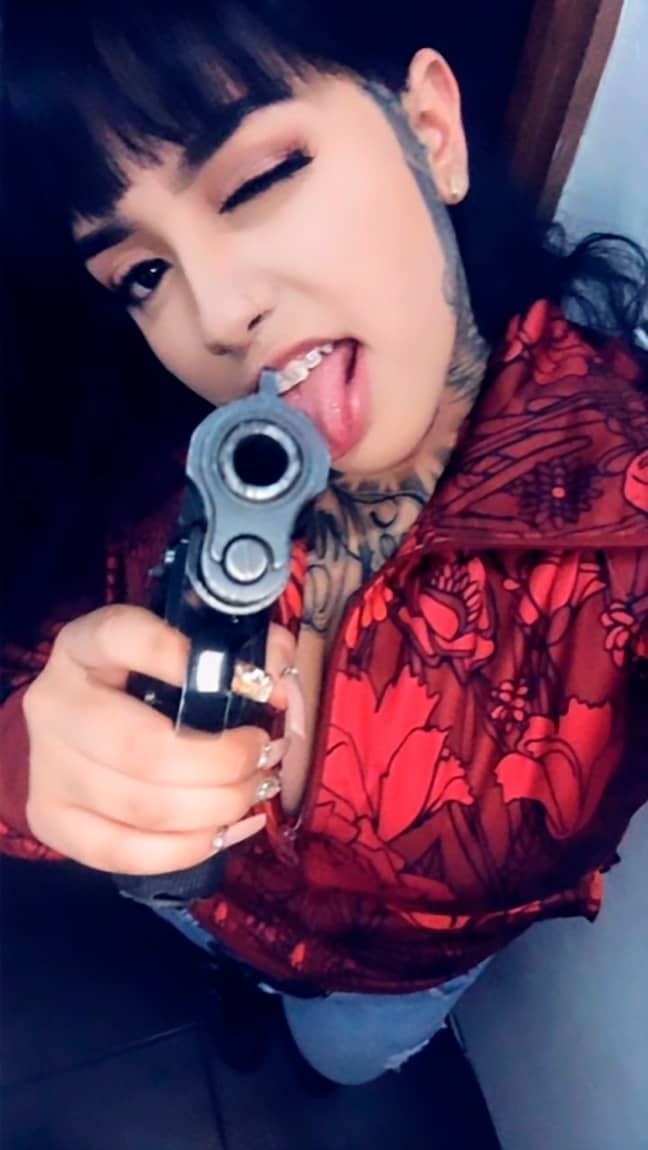 A photo of Keilanny Boo with a gun. Credit: CEN