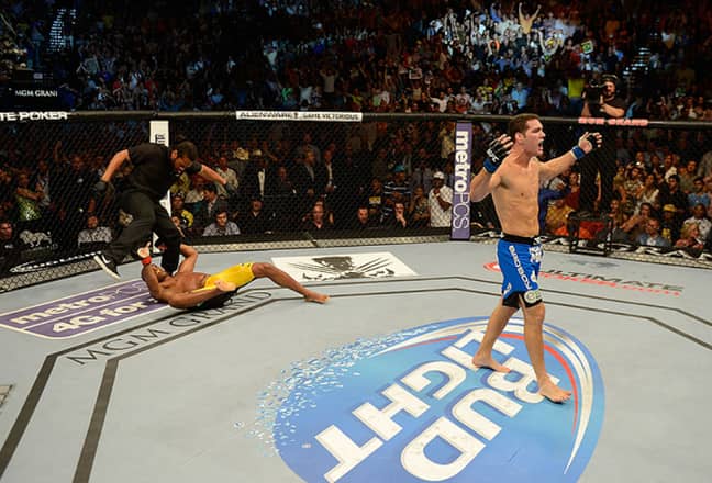 Silva's iconic leg injury happened in 2013. Credit: UFC