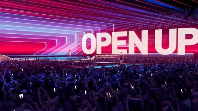 Eurovision 2021 theme is 'Open Up' ' Credit: Eurovision