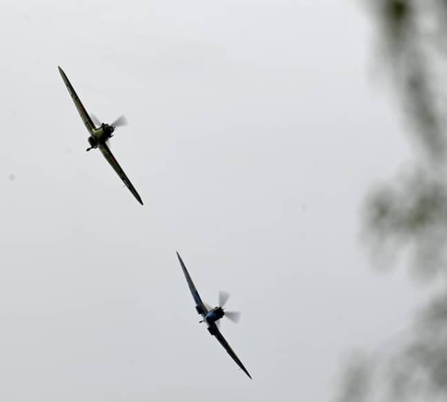 Captain Tom Moore's birthday has been honoured with an RAF flypast. Credit: PA