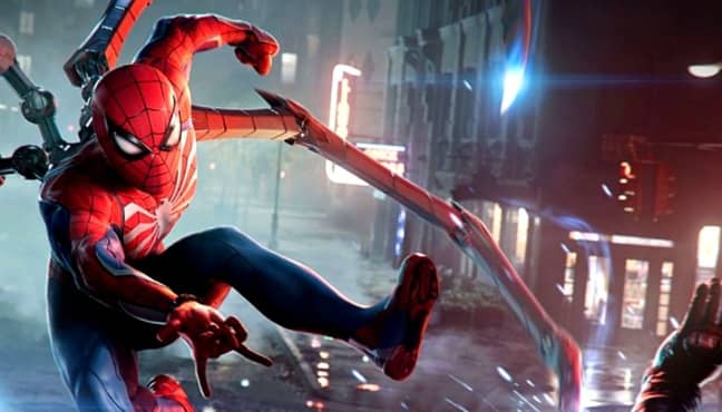 Tobey Maguire as Spider-Man in Spider-Man 2 (Credit: Instagram/@spiderman)