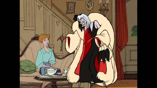 Cruella was fuming before she found out that dalmations aren't born with spots. Credit: Disney