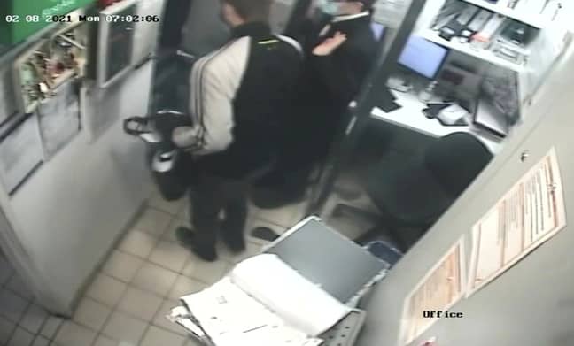 CCTV footage shows Rudi Batten during the robbery. Credit: SWNS