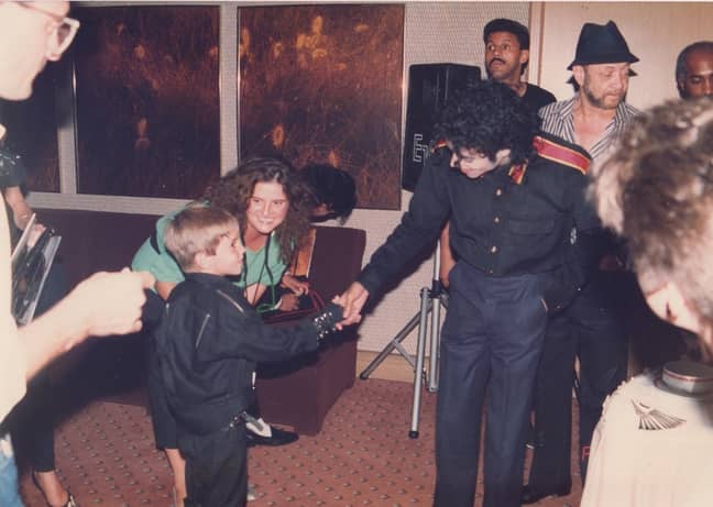 Wade Robson meeting Michael Jackson for the first time. Credit: Channel4/Amos Pictures