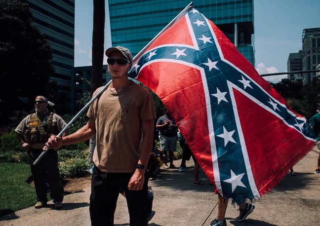 Protests erupted in 2015 when the Confederate flag was ordered off the state house of Columbia, South Carolina. Credit: PA