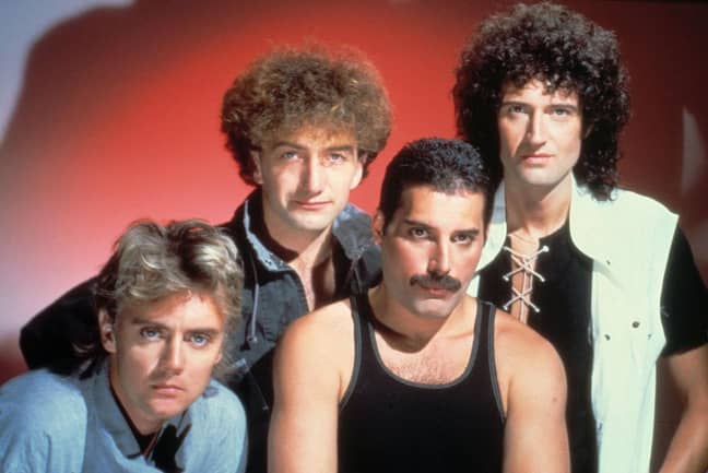 British rock band Queen (Freddie Mercury, Brian May, John Deacon and Robert Taylor) Credit: Alamy