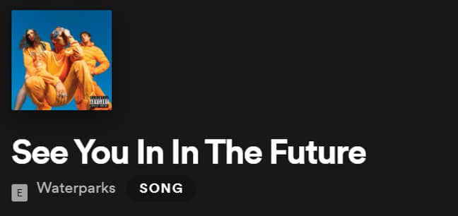 The name of the song has been changed on Spotify. Credit: Spotify