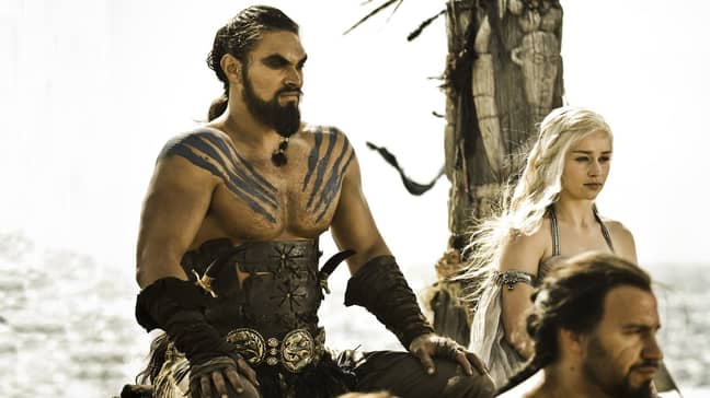 Khal Drogo and his Khaleesi. Credit: HBO
