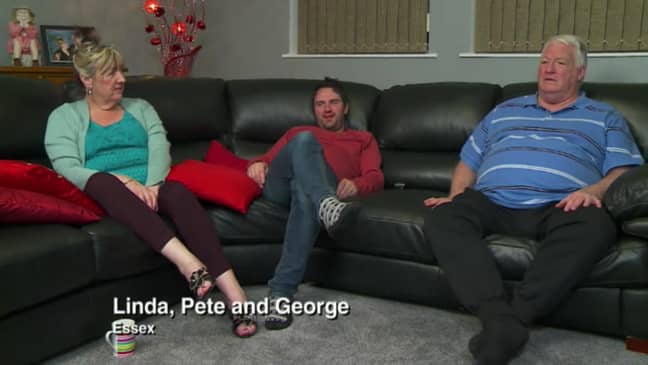 Pete and Linda first appeared on Gogglebox alongside Linda's son, George. Credit: Channel 4/Gogglebox
