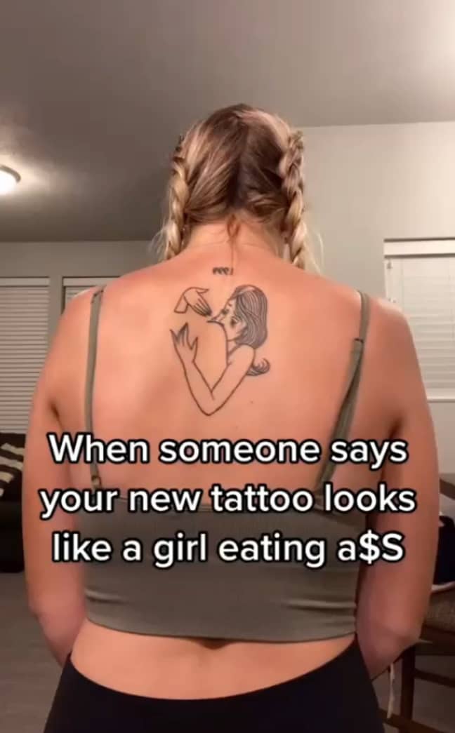 Girl tattoo ass