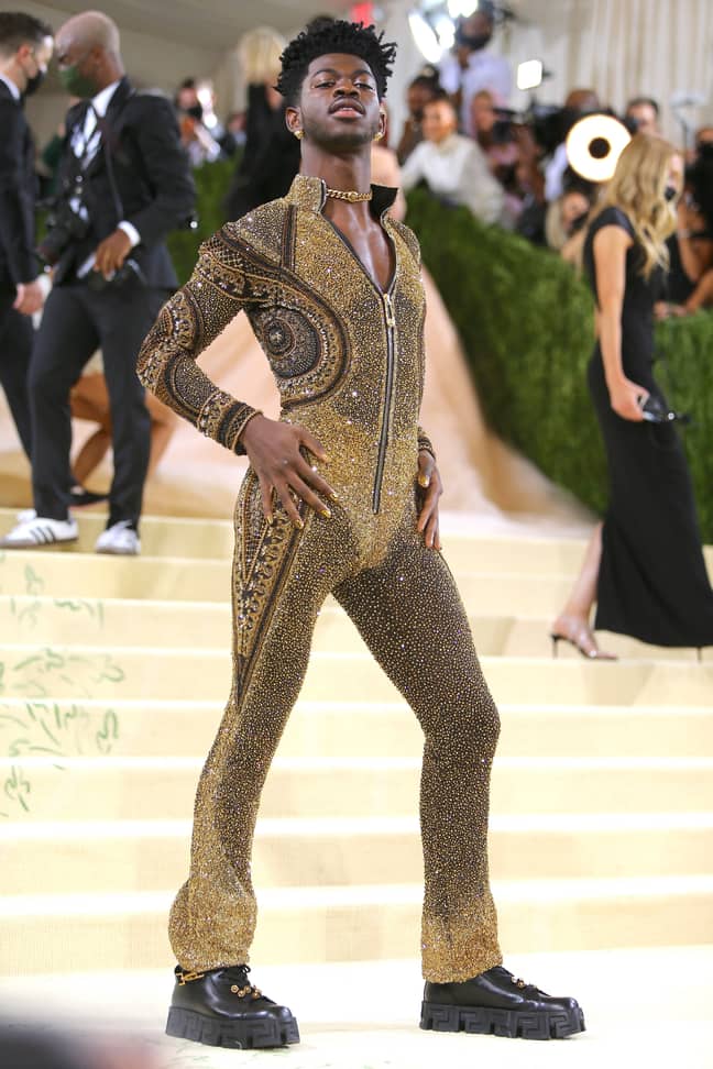 Lil Nas X outfit for the 2021 Met Gala. (Credit: PA)