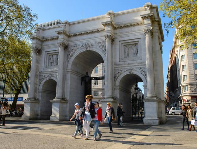 Marble Arch in Central London. Credit: PA